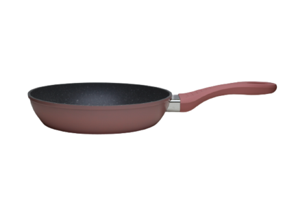 kookkunst koekenpannenset 3 delig roze -inductie pannen -nonstek-marmeren -anti-aanbaklaag-koude handgrepen