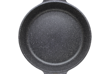 Kookkunst Holland lage braadpan met glazen deksel 28cm - koude handgrepen - marmeren coating - inductie - Non-stick - anti aanbaklaag