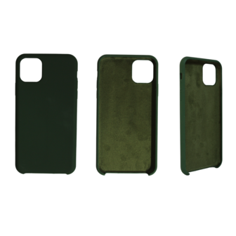 iphone 11 pro max siliconen luxe hoesje donker groen
