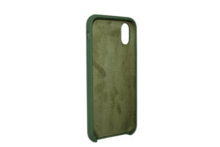 iphone X Max siliconen luxe hoesje donker groen