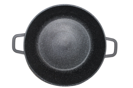 Kookkunst Holland 3 delige &Oslash; 20, 24 &amp; 28 cm braadpannen set zwart met glazen deksel - inductie - antikleefpan - marmeren coating - anti-aanbaklaag