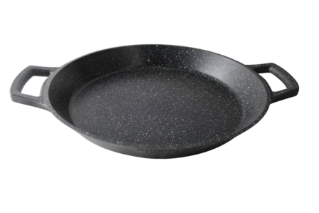 Kookkunst Holland paella pan &Oslash; 32 cm met silicone koude handgrepen marmeren coating - inductie - Non-stick - anti aanbaklaag