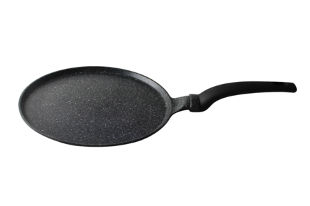Kookkunst Holland pannenkoekenpan &Oslash; 28 cm zwart - inductie pannen - nonstek - marmeren coating - anti aanbaklaag - koude handgrepen