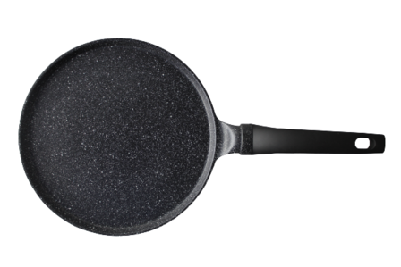 Kookkunst Holland pannenkoekenpan &Oslash; 28 cm zwart - inductie pannen - nonstek - marmeren coating - anti aanbaklaag - koude handgrepen