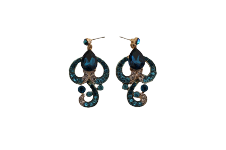 Dames sieraden set Licht blouw kleur ketting in oorbellen