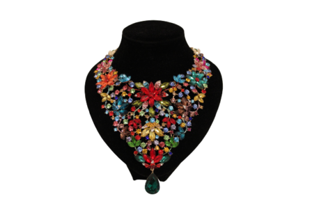 Dames sieraden set kleurrijk ketting in oorbellen