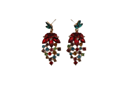 Dames sieraden set kleurrijk ketting in oorbellen