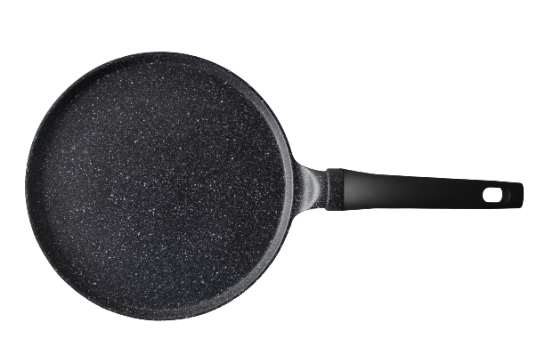 Kookkunst Holland pannenkoekenpan Ø 28 cm zwart - inductie pannen - nonstek - marmeren coating - anti aanbaklaag - koude handgrepen